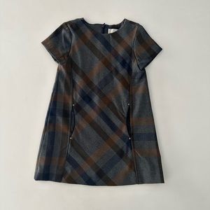 ZARA girl checked heavy cotton blend dress in size 3/4